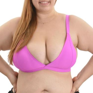 Imagem de Top Biquini Triângulo Bojo Removível Alças Fixas Ajustáveis Plus Size 