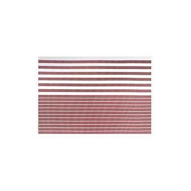 Imagem de Jogo Americano Textilene Casual Listrado 45X30Cm - Uzoo, Vermelho