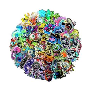 Imagem de Adesivos De Monstro De Terror Para Halloween, 43PCS, Adesivos De Vinil