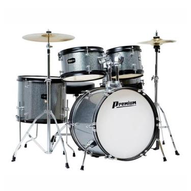 Imagem de Bateria Infantil Premium DX45J SL Prata C/ 5 Tambores, UNICA, U