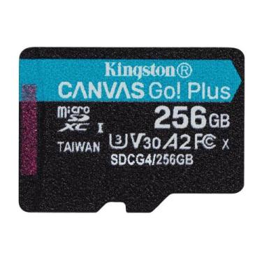 Imagem de Cartao micro sd kingston 256gb canvas go plus u3 a2