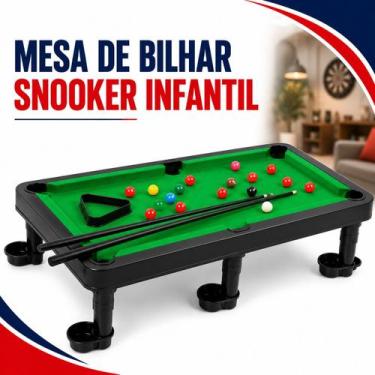 Imagem de Brinquedo Mesa De Bilhar Mini Jogo De Sinuca Com 2 Tacos - DDG TOYS