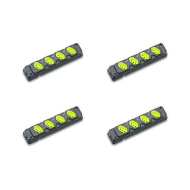 Imagem de Kit C/4 - Tomada Barra Fiolux Quadrupla 20A 2 Polos+T.