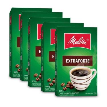 Imagem de Café Moído Melitta Extra Forte a Vácuo Kit 5 Pacotes de 500g