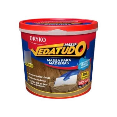 Imagem de Massa Vedatudo Castanho 400G Reparo/Rejunte Madeira Dryko