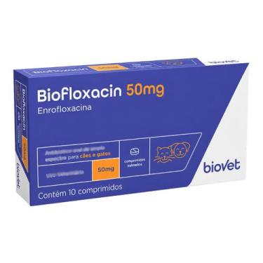 Imagem de Biofloxacin 50mg Cartela Com 10 Comprimidos Para Cães e Gatos Biovet
