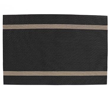 Imagem de Tapete de arte para unhas, PVC durável, elegante, leve, portátil, suporte para unhas, descanso de mão, para beleza, uso profissional, uso doméstico (preto simples)