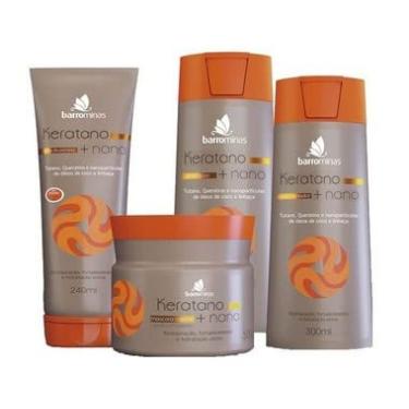 Imagem de Kit para Cabelos Secos e Ressecados BARROMINAS Keratano + Nano Grande Completo