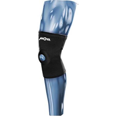 Imagem de Joelheira NEO com Silicone, Orifício e Reforço Patelar, Mova, Preto, G