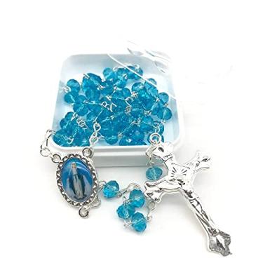 Imagem de Terço Nossa Senhora Das Graças Contas Em Cristais 6Mm