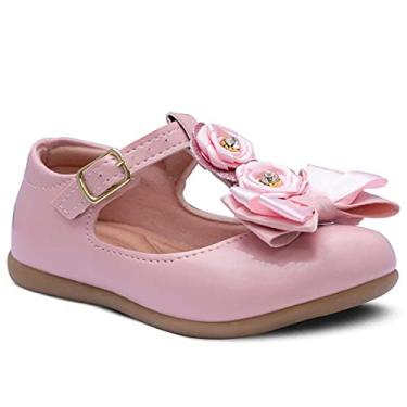 Imagem de Sapatilha Salomé Infantil Menina Laço Flores 21.19 (Rosa, BR, Criança de 1 a 3 anos, Numérico, 20)