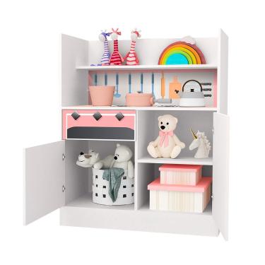 Imagem de Cozinha Infantil MDF Rosa Bebê Magia Gabrielli Móveis