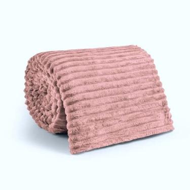 Imagem de Manta Cobertor Soft Microfibra Canelado Casal - Uva