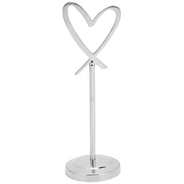 Imagem de Suporte para fotos de notas, suporte para números de mesa suporte espesso para festa para escritório para casamento(Prata)