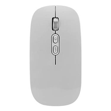 Imagem de Mouse óptico, mouse sem fio Mobile Slim 2.4 Ghz sem som para Office para laptop para PC(Prata)