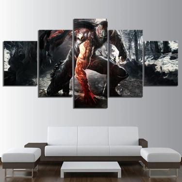 Imagem de Quadro Decorativos Ninja com 5 peças 130x65 1