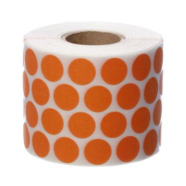 Imagem de Etiqueta Adesiva Bolinha para Identificação Laranja de Ø12mm com 5000 Unidades Coringa