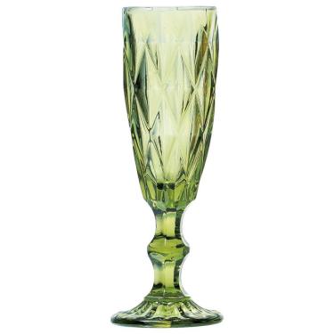 Imagem de Cj Tacas De Champanhe De Vidro Verde 6 Pcs Diamante - Incas