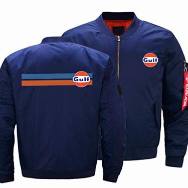 Imagem de Jaquetas masculinas Para GULF Zip Up Manga Longa Casual Outwear Jaqueta Bomber Outwear Casacos UniformTops Track Jacket Windbreaker Sweatshirts Gift