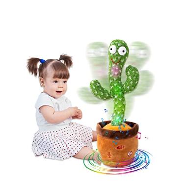 Imagem de Cacto dançante, engraçado estilo jamaicano, rotação de 270 graus, brinquedo de cacto falante para crianças grandes e adultos, repete o que você diz Brinquedo de cacto cantando brilhante colorido