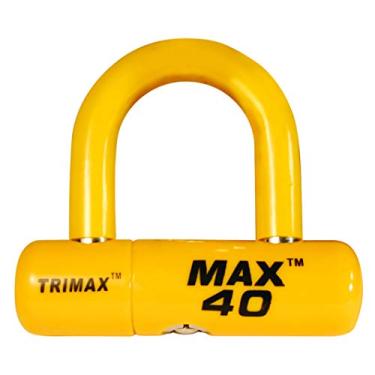 Imagem de Trimax MAX40YL Disco de motocicleta U-Lock - Amarelo com manilha de PVC amarelo
