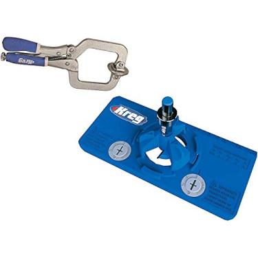 Imagem de Nova empresa de ferramentas Kreg – Kreg KHI-Hinge dobradiça oculta Jig e Kreg KHC-Premium Braçadeira para rosto