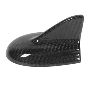 Imagem de Capa de antena de teto de fibra de carbono capa de antena de carro com acabamento de barbatana de tubarão decoração automotiva acessório de substituição adequado para