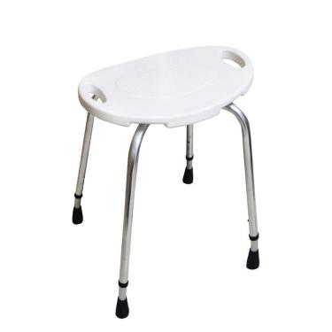 Imagem de Banqueta Oval Banco Para Banho Em Alumínio Dellamed