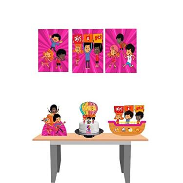 Imagem de Kit festa 3 Palavrinhas decoraçao rosa