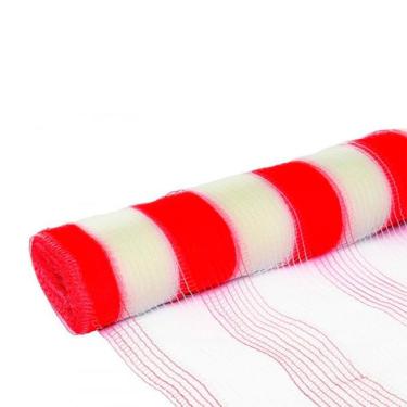 Imagem de Tela Plastica Sinalizacao Valeplast Branca/Laranja 1,2mx50m