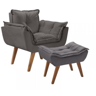 Imagem de Kit Poltrona Opalla Com Puff Moveis D Salla