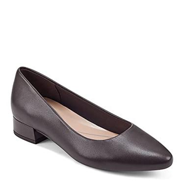 Imagem de Easy Spirit Sapato social feminino Caldise de salto baixo, Marrom 200, 11 Wide