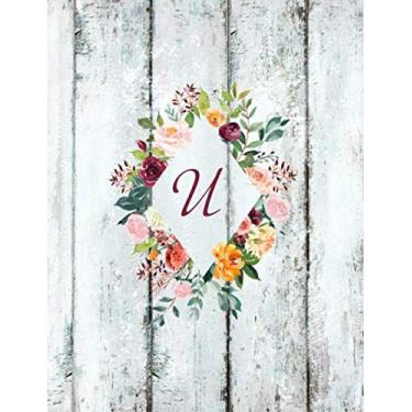 Imagem de U: Initial Monogram Country Style Wide Ruled Notebook and Journal