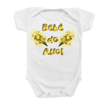 Imagem de Body Bebê Roupa Infantil Menino Menina Bebê Ano Novo Dourado - Use Jun