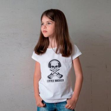 Imagem de Camiseta Infantil Little Rocker Guitarras Caveira
