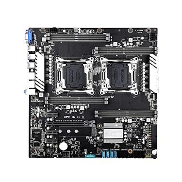 Imagem de Qudai Placa-mãe X99 Dual Gaming com 8 slots de memória DDR4 10 portas SATA3.0 com suporte para CPU da série Intel LGA2011 V3 / V4