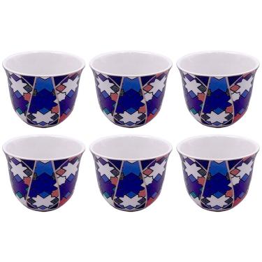 Imagem de Conjunto com 6 Copos para Café L’Hermitage Pérsia em New Bone China Estampado - 70 ml 