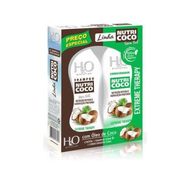 Imagem de Kit Shampoo + Condicionador Nutri Coco Sem Sal 350ml + 350ml - H2o