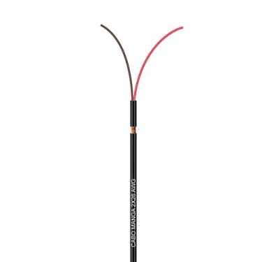 Imagem de Cabo Manga 02X26 AWG - com Blindagem Preto - 50 Metros