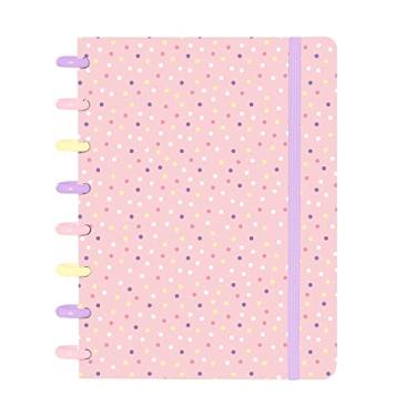 Imagem de Caderno Disco IsCool Inteligente A5 Candy Poá Rosa