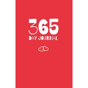 Imagem de 365 Day Journal: Unlined and Undated Daily Diary - 5.5in x 8.5in | Dark Red Background Cover: A whole year of daily journal ideal gift for friends and family