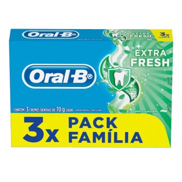 Imagem de Kit Pasta de Dente Oral B Extrafresh com 3 unidades de 70g cada 1 Unidade