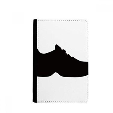 Imagem de Carteira masculina esportiva preta com estampa de contorno para passaporte Notecase Burse bolsa para cartão