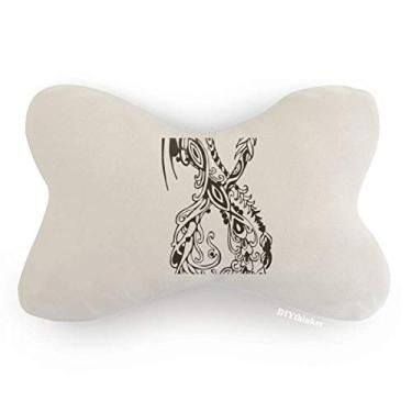 Imagem de DIYthinker Almofada para decoração de pescoço com desenho abstrato de animal de dragão chinês