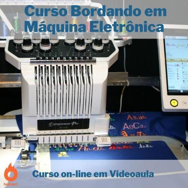 Imagem de Curso on-line em videoaula Bordando em Máquina Eletrônica com Certificado