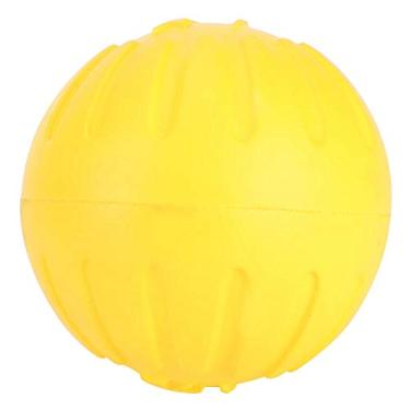 Imagem de Wosune Brinquedo para cachorro, bola de animais de estimação, brinquedo de mastigar amarelo durável, bola de adestramento para cães, brinquedo interativo para adestramento de cães, brinquedo de borracha para cães