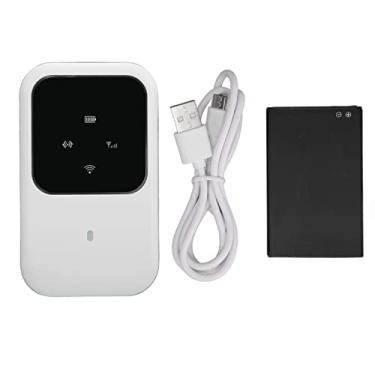 Imagem de Roteador de ponto de acesso móvel WiFi 4G, roteador WiFi portátil de 2400 mAh, bateria, roteador WiFi portátil com slot para cartão SIM para viagens