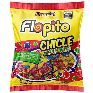 Imagem de Pirulito Flopito Chicle Azedinho c/50 - Florestal