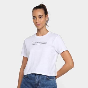 Imagem de Camiseta Cropped Calvin Klein Sustain Naturals Organica Feminina