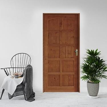 Imagem de Kit Porta Pronta Maciça 210x82cm Externa Direito Torneada Hale Esquadrias